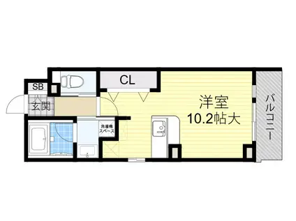 エクセル吹田(ワンルーム/2階)の間取り写真