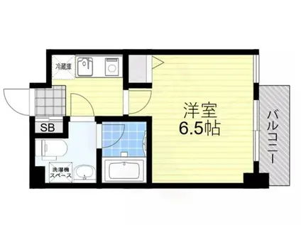 アスール江坂3RD(1K/4階)の間取り写真