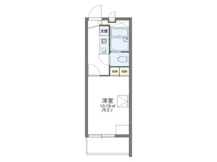 レオパレス青葉丘(1K/3階)の間取り写真