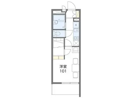 レオパレス吹田(1K/3階)の間取り写真