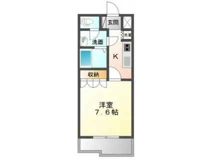 エルピス1(1K/1階)の間取り写真