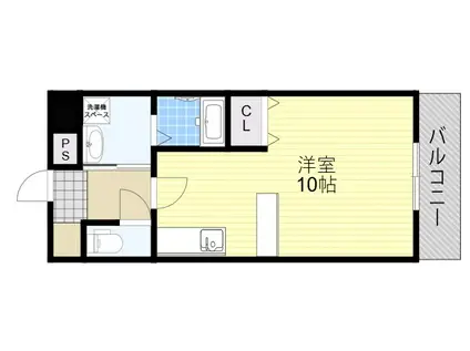 イースト AS ONE(ワンルーム/2階)の間取り写真