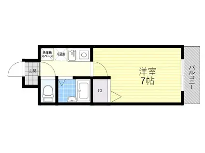 カサミラ(1K/6階)の間取り写真