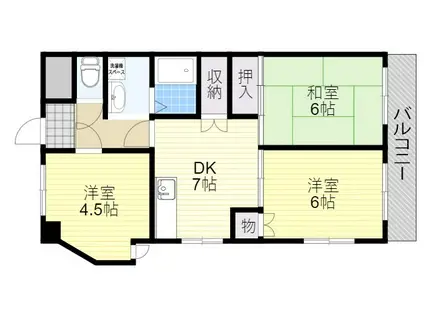 ハイツサニーライフ(3DK/1階)の間取り写真