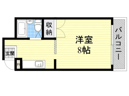 プレアール箕面粟生(1K/3階)の間取り写真