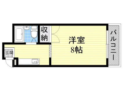 プレアール箕面粟生(ワンルーム/3階)の間取り写真