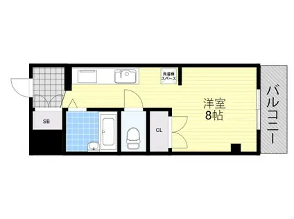 箕面センチュリーロイヤル(ワンルーム/4階)の間取り写真