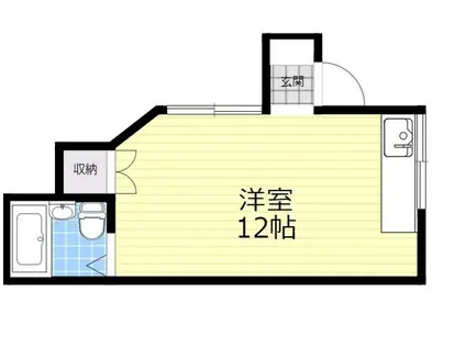 塩川ワンルーム(ワンルーム)の間取り写真