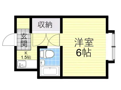 FUJI HOUSE(ワンルーム/1階)の間取り写真