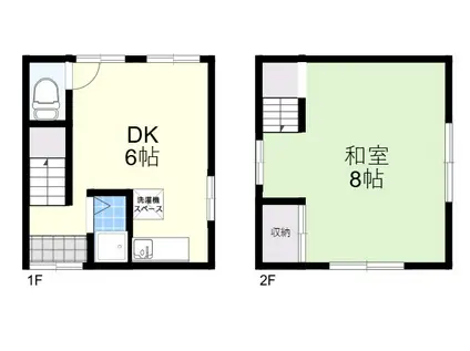阪急宝塚本線 池田駅(大阪) 徒歩9分 2階建 築54年(1DK)の間取り写真
