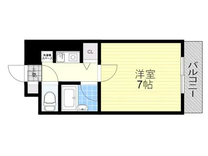 花屋敷マンション(1K/2階)の間取り写真
