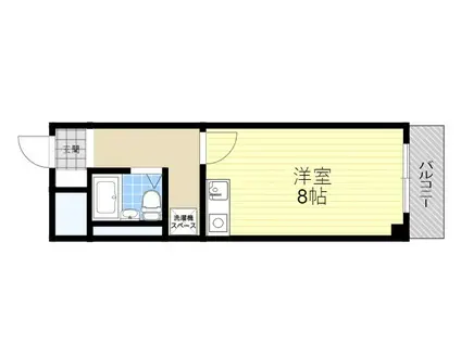 ENUZハイツ(ワンルーム/3階)の間取り写真