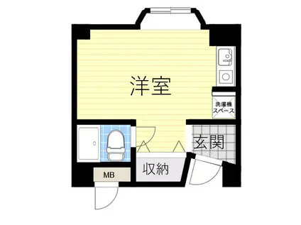 ロイヤルコート上池田(ワンルーム/1階)の間取り写真