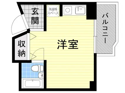 ロイヤルコート上池田(ワンルーム/4階)の間取り写真