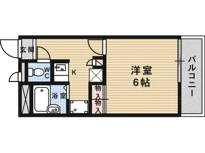 KODA1263(1K/3階)の間取り写真
