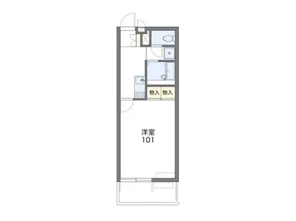 レオネクストモンブルー木部(1K/2階)の間取り写真