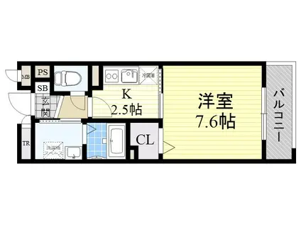 セトル壱番館(1K/1階)の間取り写真