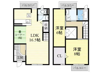 サンシャインパルク A棟(2LDK)の間取り写真