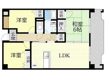 ヴェルドミール桃山台(3LDK/5階)の間取り写真