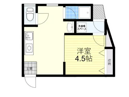 マンション大住(1K/4階)の間取り写真