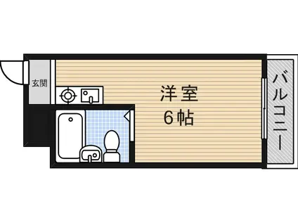 ユニバーサルコート柴原(ワンルーム/2階)の間取り写真