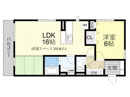 アークファイブ(1LDK/2階)の間取り写真