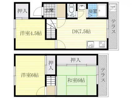 森本ハイツ(3DK)の間取り写真