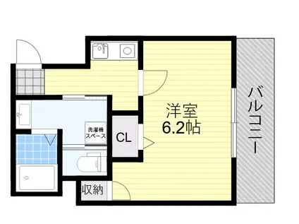 エクセル服部(1K/3階)の間取り写真