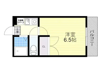 アクール豊中南(1K/3階)の間取り写真
