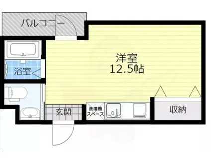 ロジス江坂(ワンルーム/2階)の間取り写真