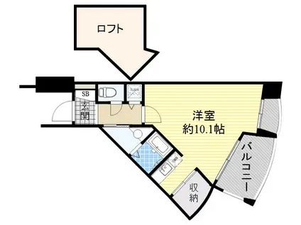 フォレステージュ江坂垂水町(ワンルーム/9階)の間取り写真