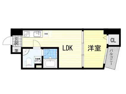 RIDGE江坂(1LDK/11階)の間取り写真