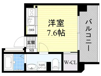 ドゥーエ江坂1(ワンルーム/3階)の間取り写真