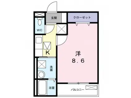 ホメ ハウオリ(1K/1階)の間取り写真