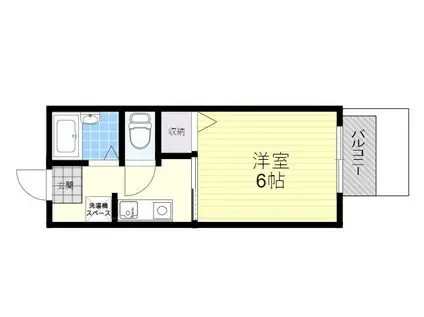 ゆかりハイツA棟(1K/1階)の間取り写真