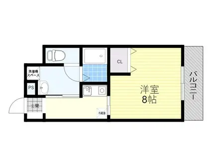 アルデール満寿美(1K/2階)の間取り写真