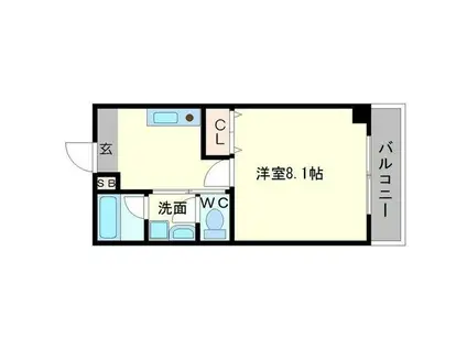 グリーンハイツ豊川2(1K/3階)の間取り写真