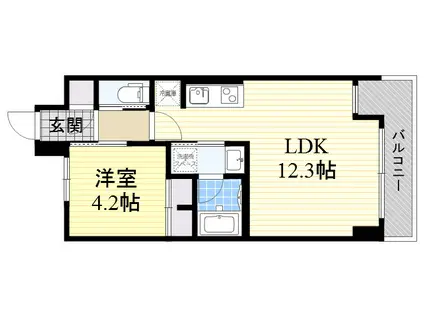 レジディア千里藤白台(1LDK/2階)の間取り写真