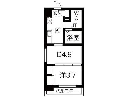 LEXELLA西吹田 レクセラ西吹田(1DK/6階)の間取り写真