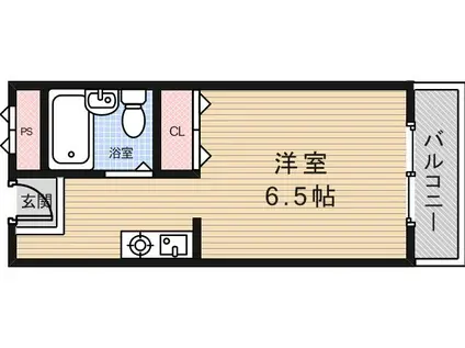 ルーミングハウス梶(ワンルーム/2階)の間取り写真