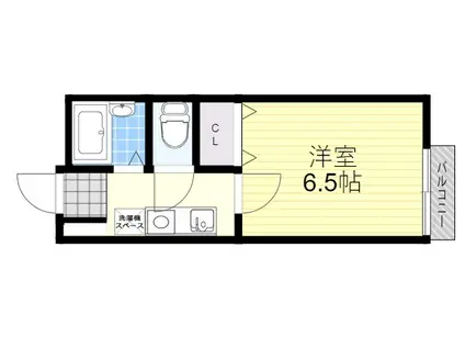 ソレイユルヴァン(1K/1階)の間取り写真