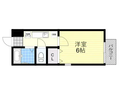 ソレイユルヴァン(1K/1階)の間取り写真