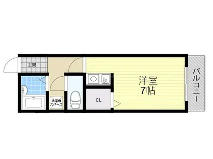 シャルム豊島(ワンルーム/2階)の間取り写真