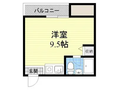 メゾンジョイ(ワンルーム/2階)の間取り写真