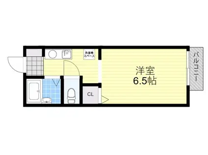 エミネンス箕面(1K/1階)の間取り写真