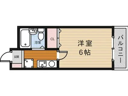 プレステージ住吉(1K/1階)の間取り写真