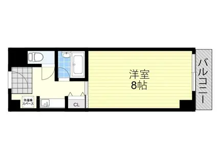 グランボア(1K/2階)の間取り写真