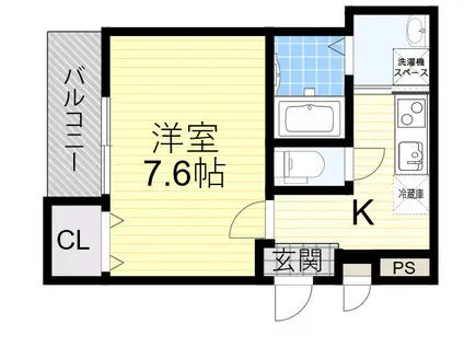 フジパレス吹田中の島公園Ⅰ番館(1K/1階)の間取り写真