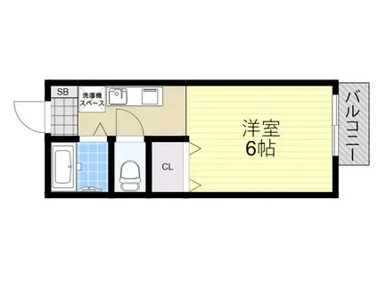 メゾンアンソレイエ(1K/1階)の間取り写真