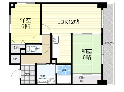 スプリングリバーⅡ(2LDK/3階)の間取り写真